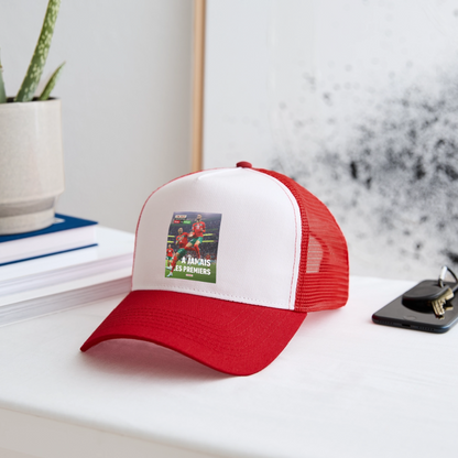 casquette Historique - blanc/rouge